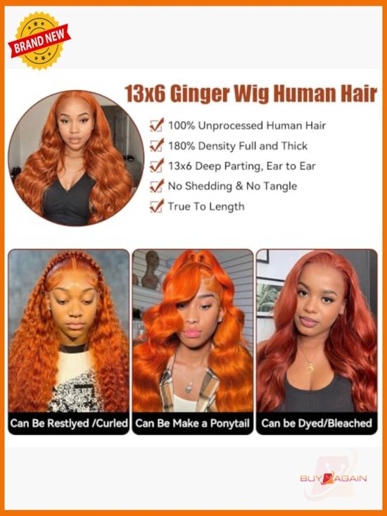 Human Hair Lace Front Wig Body Wave 200 Density Glueless Pre Plucked main image 5